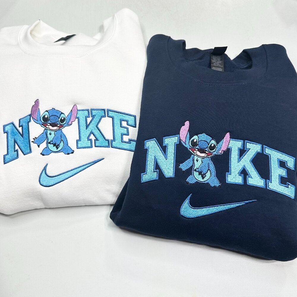 Nike Stitch Sweatshirt Embroidered Adult Unisex Crewneck Animal Cartoon Gift